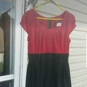 Black and red dress. Zip in back.